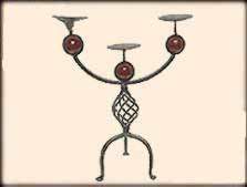 Coloured Candlestand with Glass
