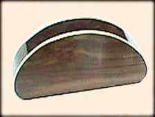 Seasoned Shisham Wood Letter Rack with Brass Inlay